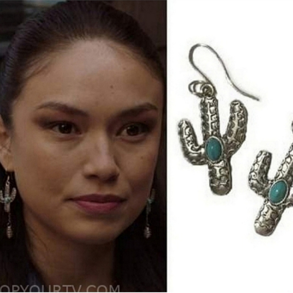 ASO Roswell New Mexico Bonnie Earrings Turquoise Cactus Earrings